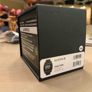 Nixon High Tide All Black Digital Surf Watch Box